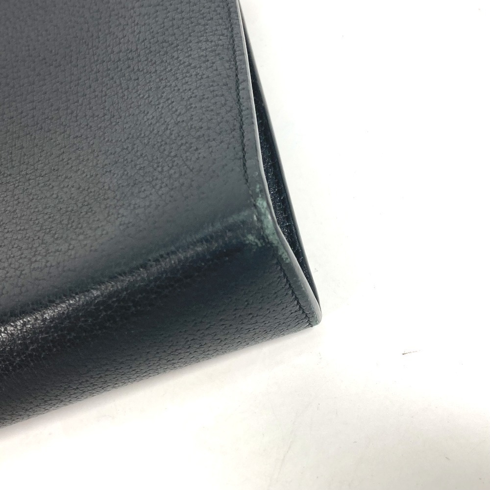 GUCCI Clutch Bag Web Stripe Logo Shoulder Clutch Leather Black - Picture 7 of 15